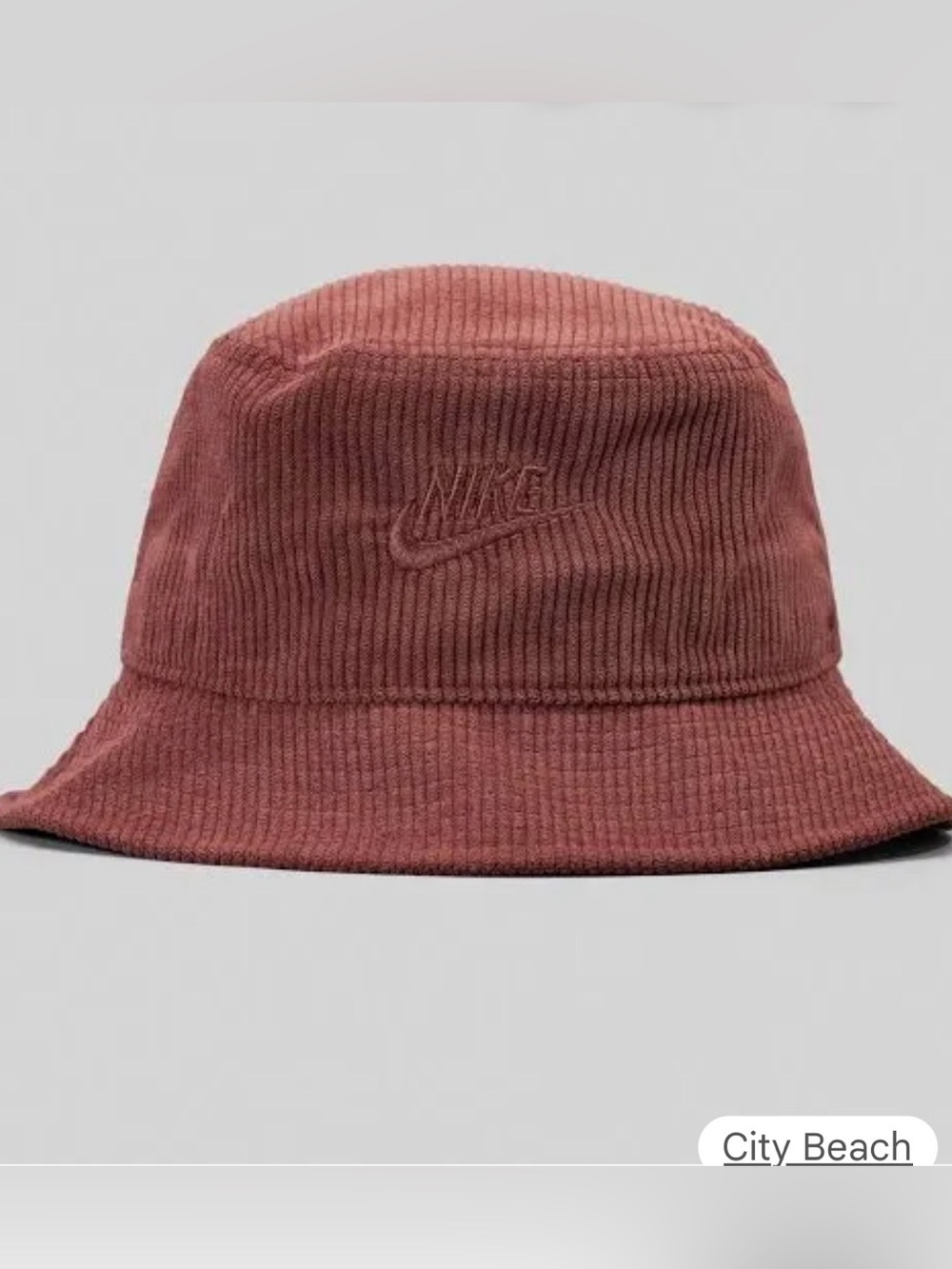 Nike Corduroy Bucket Hat in Dusty Rose